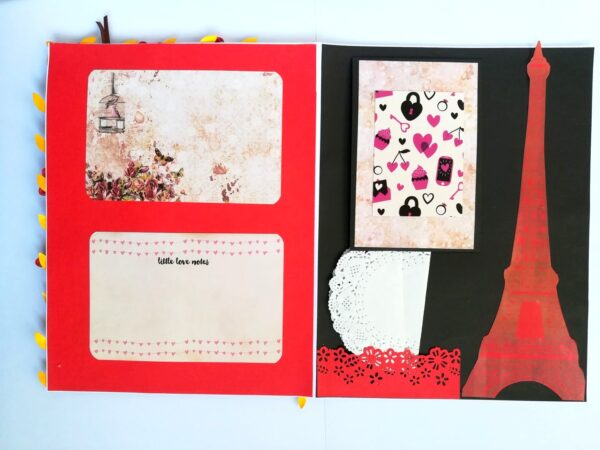 Couple In Paris Garland Quilled Greeting Card image Couple In Paris Garland Quilled Greeting Card image