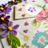Purple Quilled Flowers Greeting Card image Purple Quilled Flowers Greeting Card image