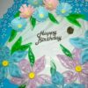 Sparkling Blue Lace and Themed Flowers Greeting Card image Sparkling Blue Lace and Themed Flowers Greeting Card image