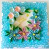 Sparkling Blue Lace and Themed Flowers Greeting Card image Sparkling Blue Lace and Themed Flowers Greeting Card image