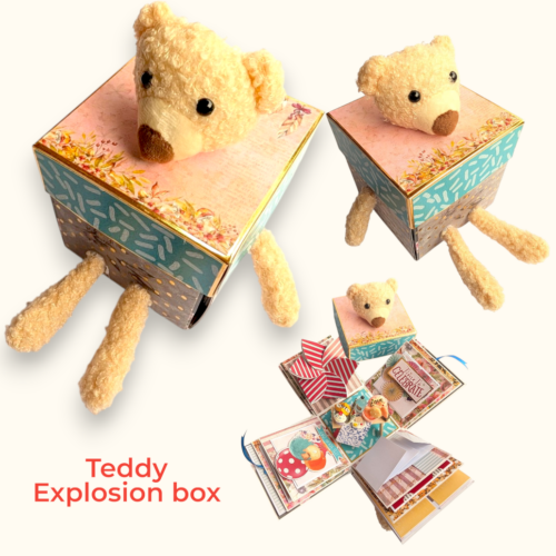 3 Layered Cute Teddy Love Explosion Box