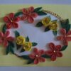Orange Combi Flowers On Yellow Base Greeting Card image Orange Combi Flowers On Yellow Base Greeting Card image