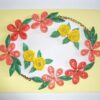Orange Combi Flowers On Yellow Base Greeting Card image Orange Combi Flowers On Yellow Base Greeting Card image