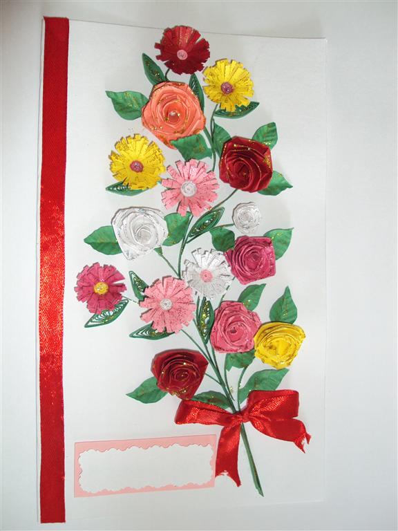 Beautiful Big Bouquet Of Flowers Greeting Card image Beautiful Big Bouquet Of Flowers Greeting Card image