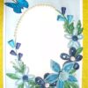 Blue Themed Photo Frame Greeting Card image Blue Themed Photo Frame Greeting Card image
