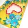 Blue Flowers In Yellow Base & Heart Greeting Card image Blue Flowers In Yellow Base & Heart Greeting Card image