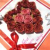 Beautiful Red Roses Heart for Love Greeting Card image Beautiful Red Roses Heart for Love Greeting Card image