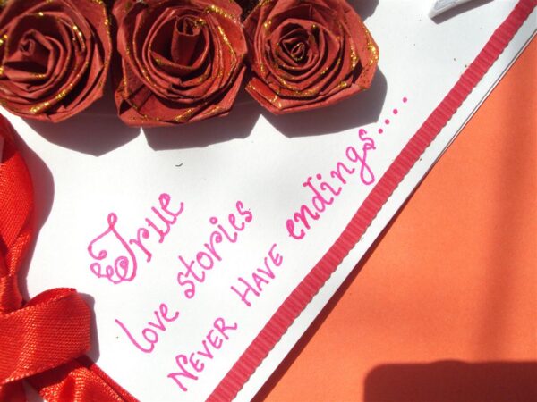 Beautiful Red Roses Heart for Love Greeting Card image Beautiful Red Roses Heart for Love Greeting Card image