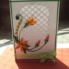 Beautiful Crossed Window With Orange Flowers Greeting Card image Beautiful Crossed Window With Orange Flowers Greeting Card image