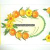 Yellow Flowers In Semicircle Greeting Card image Yellow Flowers In Semicircle Greeting Card image