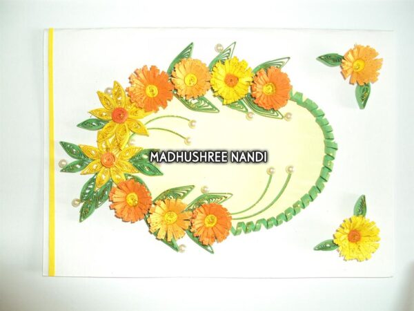 Yellow Flowers In Semicircle Greeting Card image Yellow Flowers In Semicircle Greeting Card image