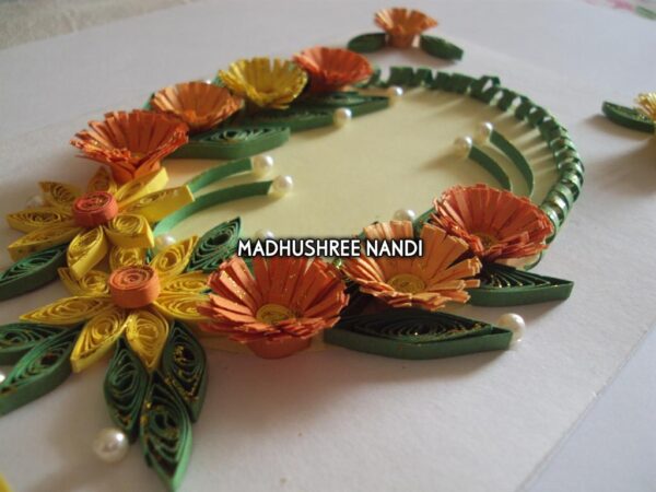Yellow Flowers In Semicircle Greeting Card image Yellow Flowers In Semicircle Greeting Card image