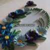 Blue Flowers In Semicircle Greeting Card image Blue Flowers In Semicircle Greeting Card image
