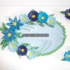 Blue Flowers In Semicircle Greeting Card image Blue Flowers In Semicircle Greeting Card image