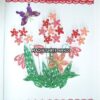 Beautiful Small Red & Pink Flowers With Paper Laces Greeting Card image Beautiful Small Red & Pink Flowers With Paper Laces Greeting Card image