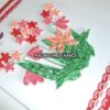 Beautiful Small Red & Pink Flowers With Paper Laces Greeting Card image Beautiful Small Red & Pink Flowers With Paper Laces Greeting Card image
