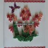 Beautiful Small Red & Pink Flowers With Paper Laces Greeting Card image Beautiful Small Red & Pink Flowers With Paper Laces Greeting Card image