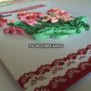 Beautiful Small Red & Pink Flowers With Paper Laces Greeting Card image Beautiful Small Red & Pink Flowers With Paper Laces Greeting Card image