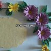 Purple Flowers With Small Yellow Flowers Greeting Card image Purple Flowers With Small Yellow Flowers Greeting Card image