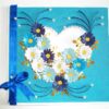 Hearts with Flowers Blue Theme Greeting Card image Hearts with Flowers Blue Theme Greeting Card image