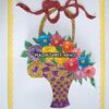 Special Glittery Flower Basket Gold & Purple Greeting Card image Special Glittery Flower Basket Gold & Purple Greeting Card image