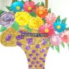 Special Glittery Flower Basket Gold & Purple Greeting Card image Special Glittery Flower Basket Gold & Purple Greeting Card image