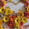 Yellow Flowers And Roses In Heart Greeting card image Yellow Flowers And Roses In Heart Greeting card image