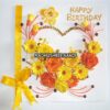 Yellow Flowers And Roses In Heart Greeting card image Yellow Flowers And Roses In Heart Greeting card image