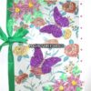 Printed Base With Glitter Butterflies & Flowers Greeting Card image Printed Base With Glitter Butterflies & Flowers Greeting Card image