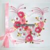 Special Pink Flowers With Ribbon Greeting Card image Special Pink Flowers With Ribbon Greeting Card image
