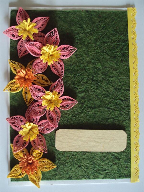 Big Flowers Garland Greeting Card image Big Flowers Garland Greeting Card image