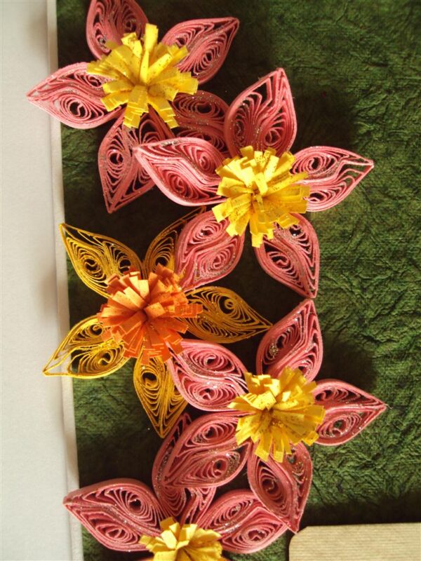 Big Flowers Garland Greeting Card image Big Flowers Garland Greeting Card image