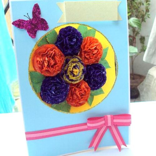 Glowing Flowers Greeting Card image
