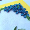 Awesum Shaded Blue Flowers Corner Greeting Card image Awesum Shaded Blue Flowers Corner Greeting Card image