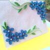 Awesum Shaded Blue Flowers Corner Greeting Card image Awesum Shaded Blue Flowers Corner Greeting Card image