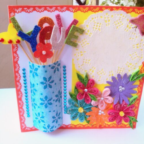 Sparkling Modern Colorful Greeting Card image