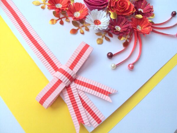 Red Flowers and Roses in Heart Greeting Card image Red Flowers and Roses in Heart Greeting Card image