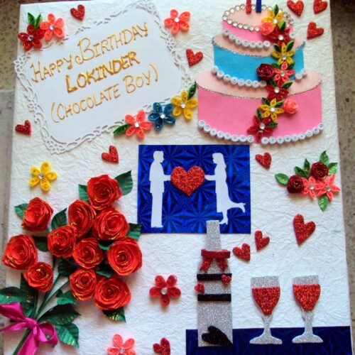 Love and Birthday Themed Scrapbook image