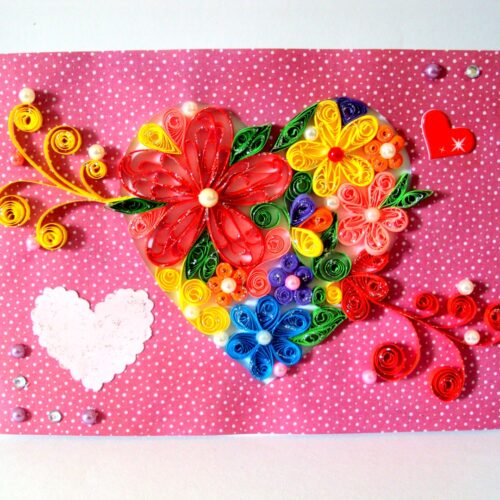 Evergreen Colorful Heart Greeting Card image