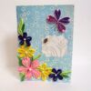 Multicolor Sparkling Flower Corner Quilled greeting card image Multicolor Sparkling Flower Corner Quilled greeting card image