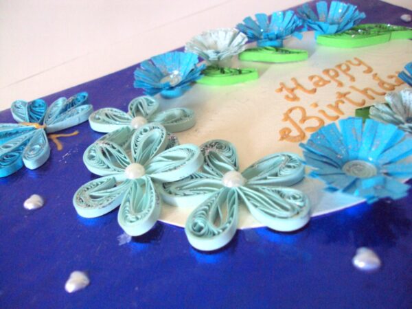 Blue Themed Birthday Greeting Card image Blue Themed Birthday Greeting Card image