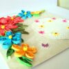 Multicolor Flowers Corner Handmade Greeting Card image Multicolor Flowers Corner Handmade Greeting Card image