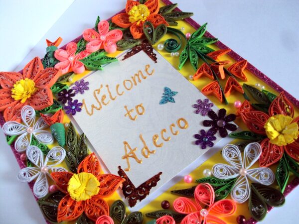 Orange and Yellow Themed All Corners Quilled Greeting Card image Orange and Yellow Themed All Corners Quilled Greeting Card image