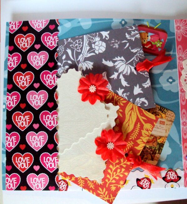 Love Themed Bird Cage Mini Scrapbook Greeting Card image Love Themed Bird Cage Mini Scrapbook Greeting Card image
