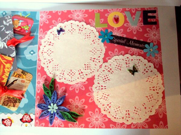 Love Themed Bird Cage Mini Scrapbook Greeting Card image Love Themed Bird Cage Mini Scrapbook Greeting Card image