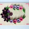 Purple Themed Flowers in Circle Greeting Card image Purple Themed Flowers in Circle Greeting Card image