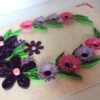 Purple Themed Flowers in Circle Greeting Card image Purple Themed Flowers in Circle Greeting Card image