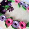 Purple Themed Flowers in Circle Greeting Card image Purple Themed Flowers in Circle Greeting Card image