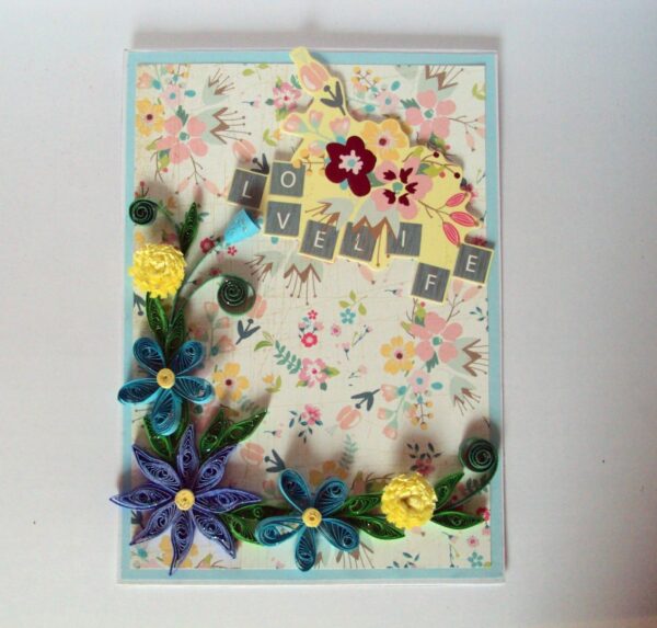 Love Life Quilled Greeting Card image Love Life Quilled Greeting Card image