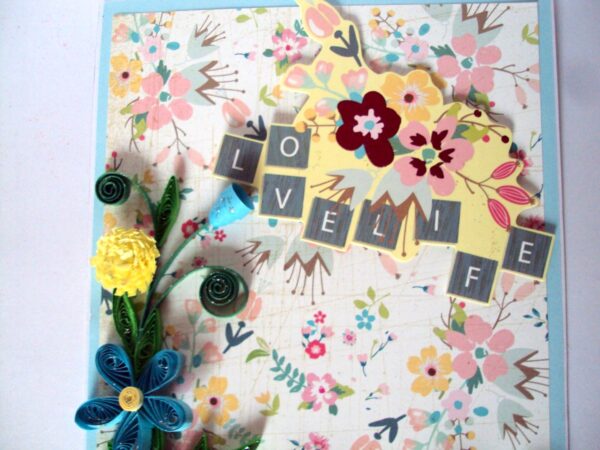 Love Life Quilled Greeting Card image Love Life Quilled Greeting Card image